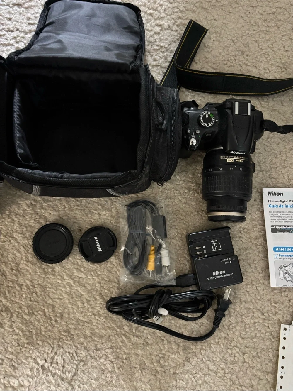 Nikon D5000 DSLR Camera with Kit Lens and Accessories